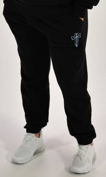 Baby Blue sweat pants Front