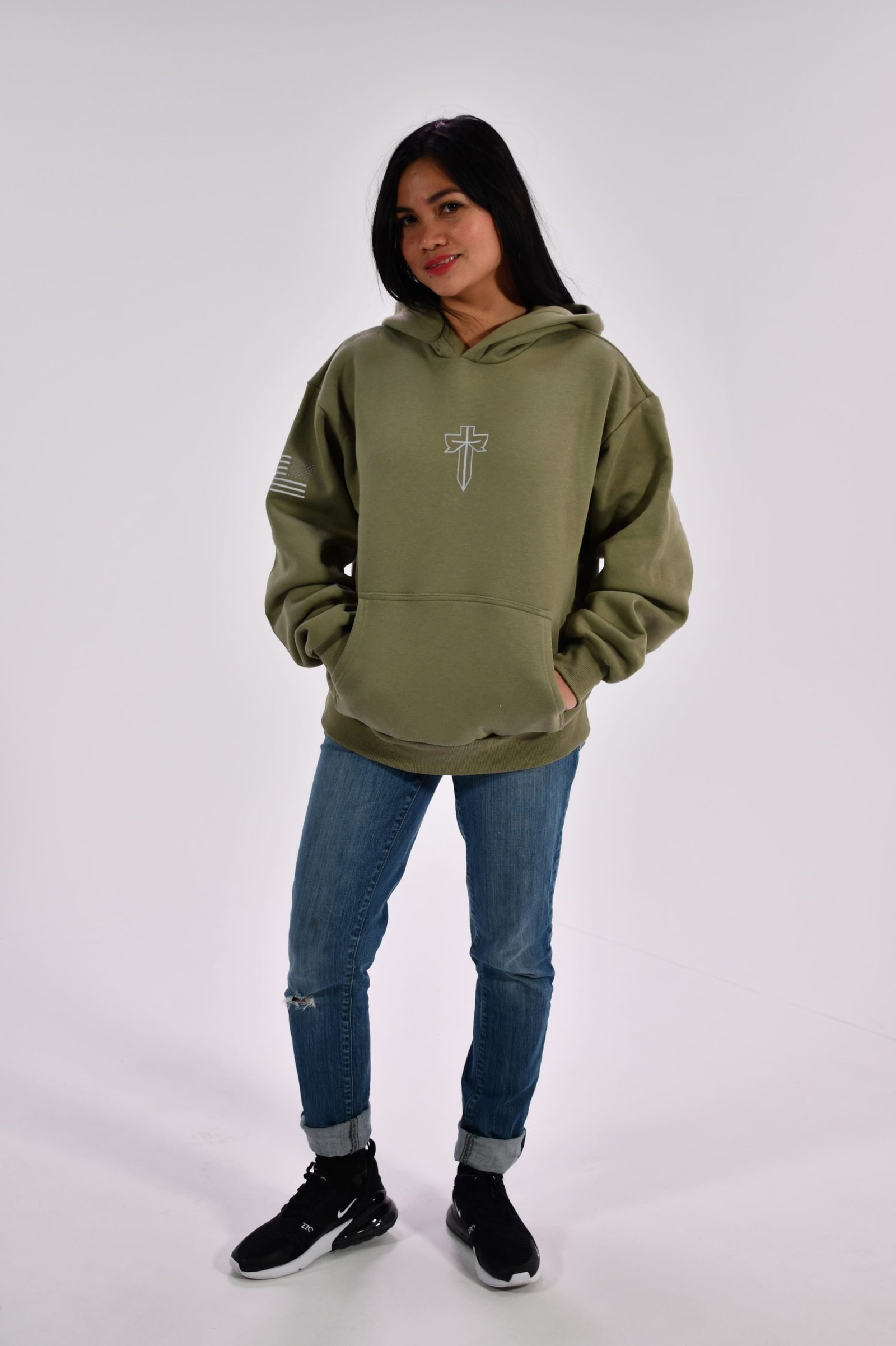 “Military” Reflective Hoodie Front