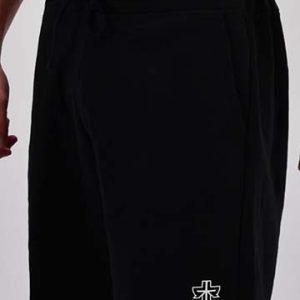 Black jogger shorts
