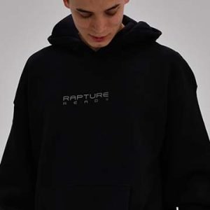 Black "Rapture" Reflective Hoodie