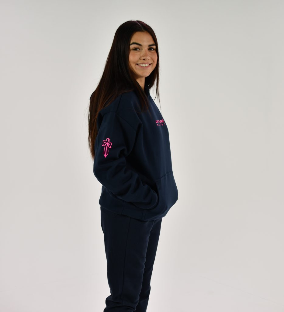 “Pink City” Blue hoodie - Back