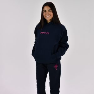 "Pink City" Blue hoodie